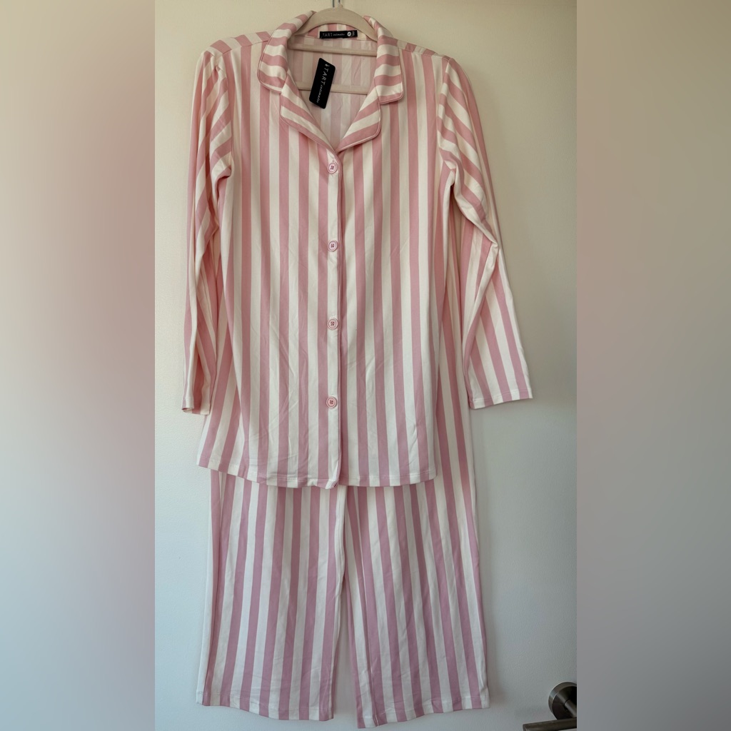 Pink Striped Women's Pajama Set